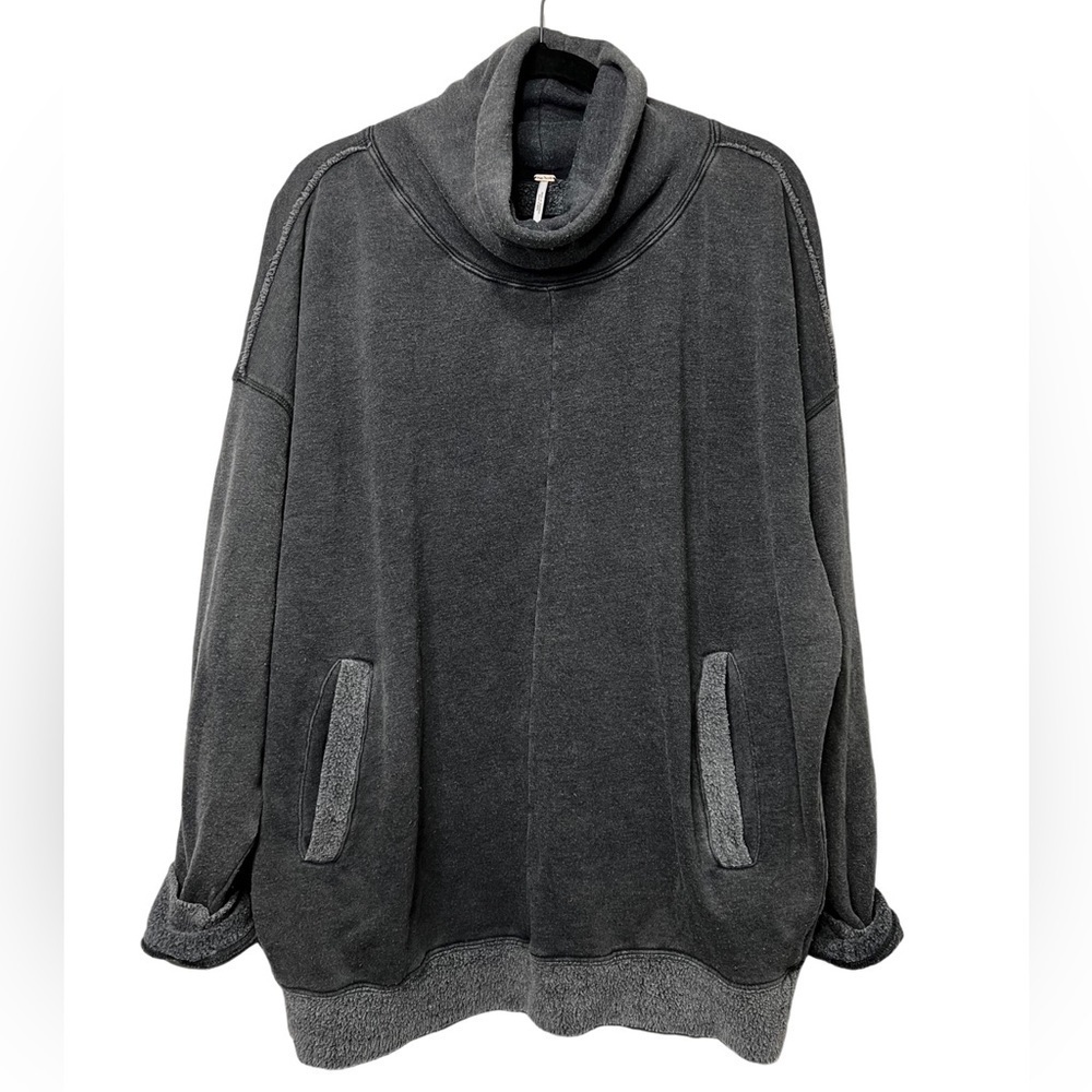 Free People Oversized Too Easy Tunic Sweatshirt Size XS - Picture 3 of 7